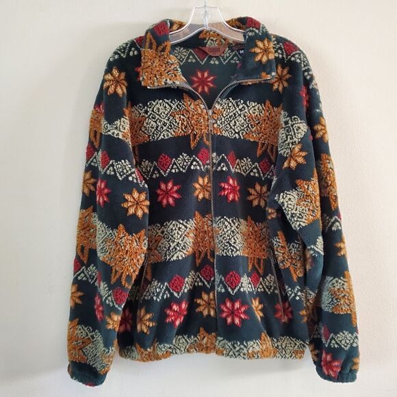 Tsunami Sport Zip Up Sweater Size Medium Snowflake multicolor - Picture 2 of 6